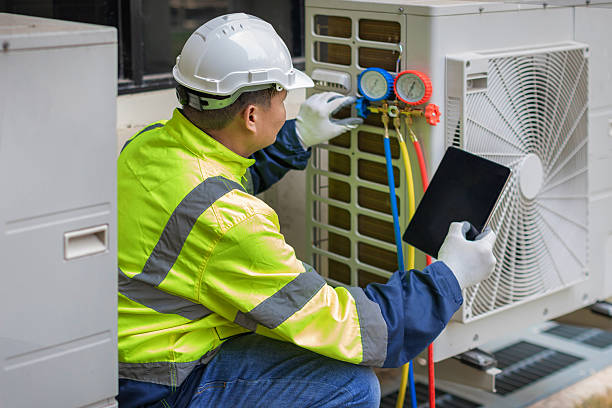 Professional Ac Installation technician working in Fort Lee, VA